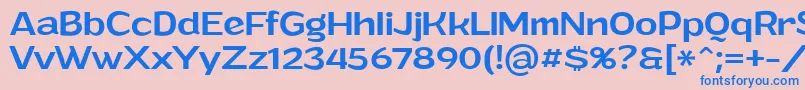 GrandimediumPersonalUse Font – Blue Fonts on Pink Background
