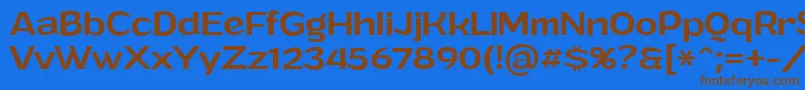 GrandimediumPersonalUse Font – Brown Fonts on Blue Background