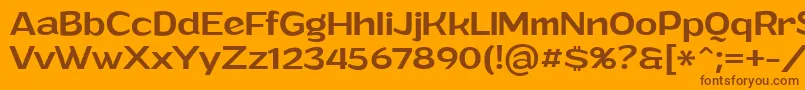 GrandimediumPersonalUse Font – Brown Fonts on Orange Background