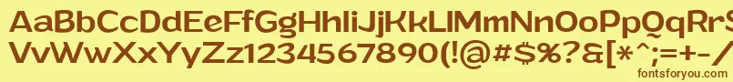 GrandimediumPersonalUse Font – Brown Fonts on Yellow Background