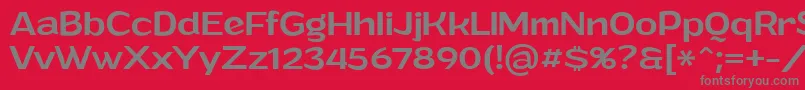 Шрифт GrandimediumPersonalUse – серые шрифты на красном фоне