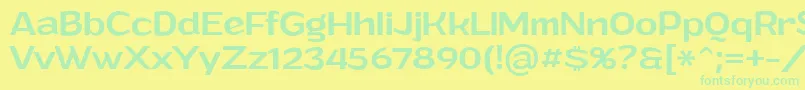 GrandimediumPersonalUse Font – Green Fonts on Yellow Background