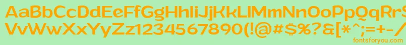 GrandimediumPersonalUse Font – Orange Fonts on Green Background