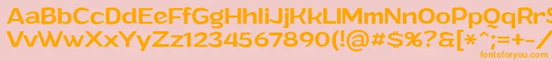 GrandimediumPersonalUse Font – Orange Fonts on Pink Background