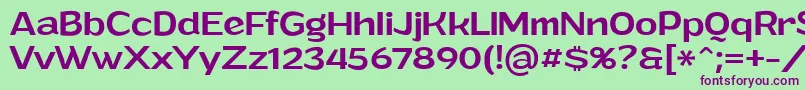 GrandimediumPersonalUse Font – Purple Fonts on Green Background