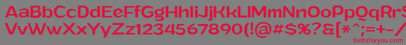 GrandimediumPersonalUse Font – Red Fonts on Gray Background