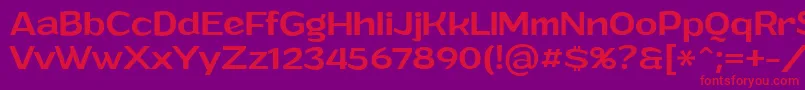 GrandimediumPersonalUse-Schriftart – Rote Schriften auf violettem Hintergrund