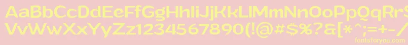 Шрифт GrandimediumPersonalUse – жёлтые шрифты на розовом фоне