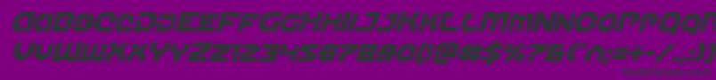 Gunnerstormital Font – Black Fonts on Purple Background