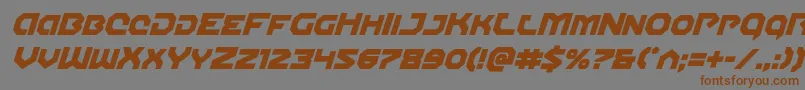 Gunnerstormital Font – Brown Fonts on Gray Background