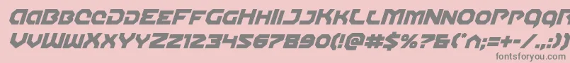 Gunnerstormital Font – Gray Fonts on Pink Background