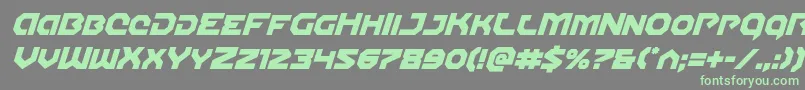 Gunnerstormital-Schriftart – Grüne Schriften auf grauem Hintergrund