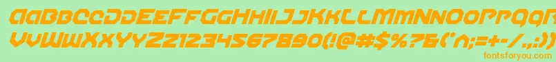 Gunnerstormital Font – Orange Fonts on Green Background