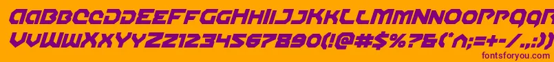 Gunnerstormital Font – Purple Fonts on Orange Background