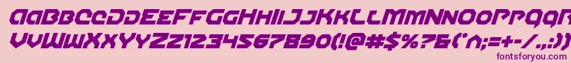 Gunnerstormital Font – Purple Fonts on Pink Background