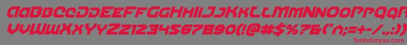Gunnerstormital Font – Red Fonts on Gray Background