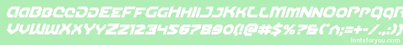 Gunnerstormital Font – White Fonts on Green Background