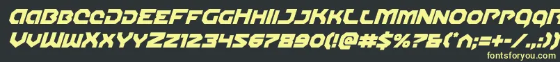 Шрифт Gunnerstormital – жёлтые шрифты на чёрном фоне