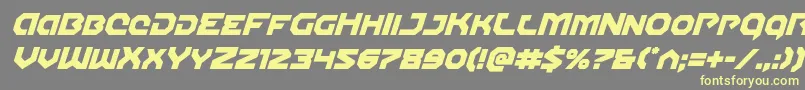 Gunnerstormital Font – Yellow Fonts on Gray Background