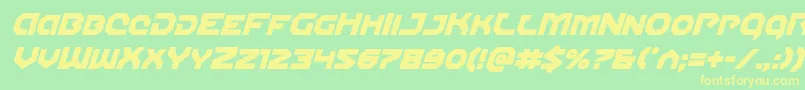 Шрифт Gunnerstormital – жёлтые шрифты на зелёном фоне