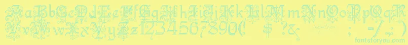 More about Kellyanngothic Font Kellyanngothic Font – Green Fonts on Yellow Background