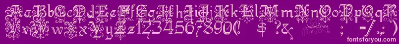 Kellyanngothic Font – Pink Fonts on Purple Background