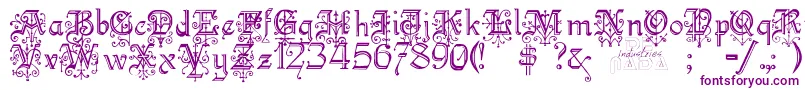 Kellyanngothic Font – Purple Fonts on White Background