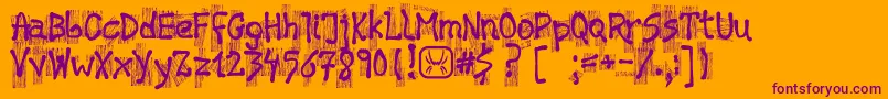 HistoryBrush Font – Purple Fonts on Orange Background