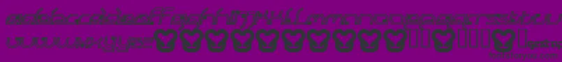 Шрифт SubmitThinitalic – чёрные шрифты на фиолетовом фоне