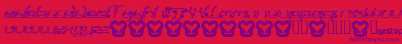 SubmitThinitalic Font – Purple Fonts on Red Background