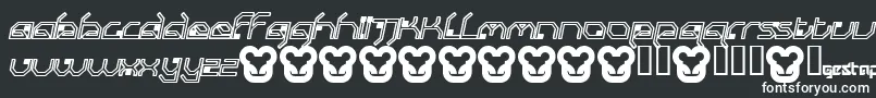 Шрифт SubmitThinitalic – белые шрифты на чёрном фоне