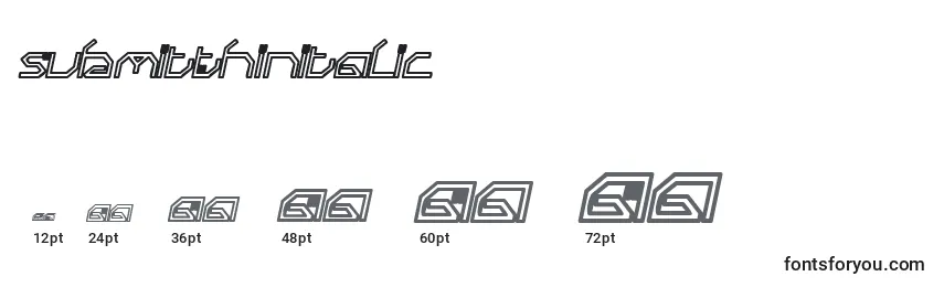 SubmitThinitalic Font Sizes