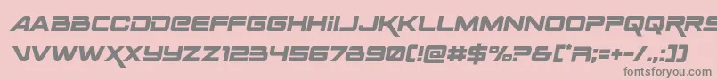 Spacerangersemital Font – Gray Fonts on Pink Background