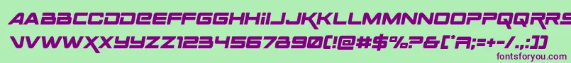 Spacerangersemital Font – Purple Fonts on Green Background