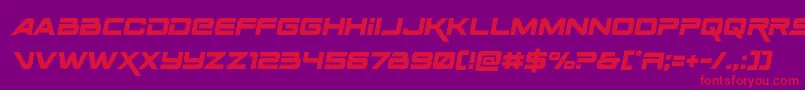 Spacerangersemital Font – Red Fonts on Purple Background