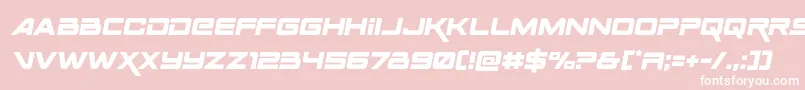 Spacerangersemital Font – White Fonts on Pink Background