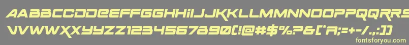 Spacerangersemital Font – Yellow Fonts on Gray Background