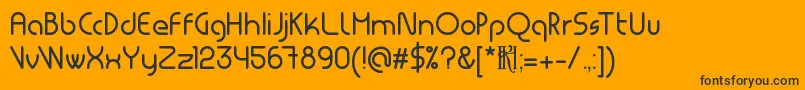 MsdRoundedRegular Font – Black Fonts on Orange Background