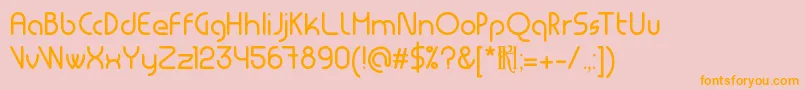 MsdRoundedRegular Font – Orange Fonts on Pink Background