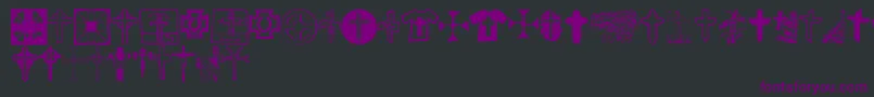 ChristianCrossesV Font – Purple Fonts on Black Background