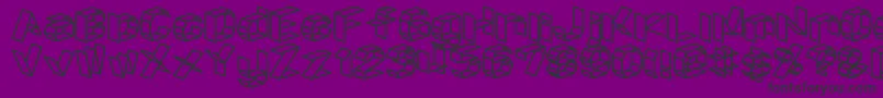 D3 Font – Black Fonts on Purple Background