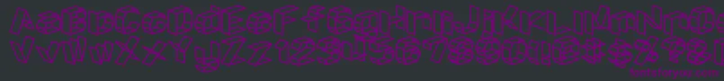 Czcionka D3 – fioletowe czcionki na czarnym tle