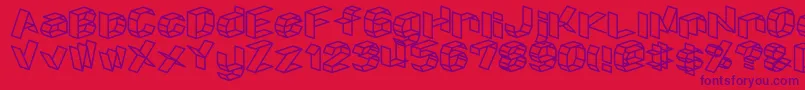 D3 Font – Purple Fonts on Red Background