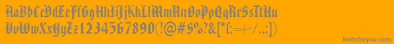 AmericantextRegular-Schriftart – Graue Schriften auf orangefarbenem Hintergrund