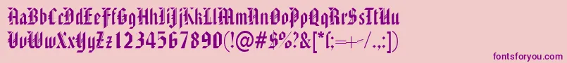 AmericantextRegular Font – Purple Fonts on Pink Background