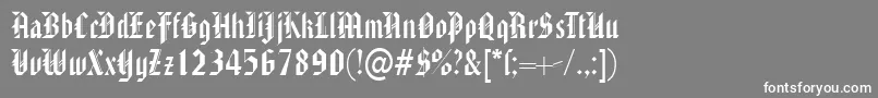 フォントAmericantextRegular – 灰色の背景に白い文字