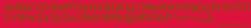 Poltt Font – Brown Fonts on Red Background