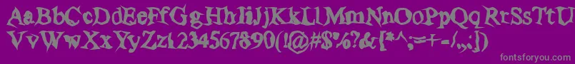 Poltt-Schriftart – Graue Schriften auf violettem Hintergrund