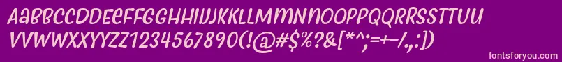 fuente MyfrideRegularItalic – Fuentes Rosadas Sobre Fondo Morado