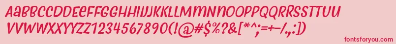 fuente MyfrideRegularItalic – Fuentes Rojas Sobre Fondo Rosa